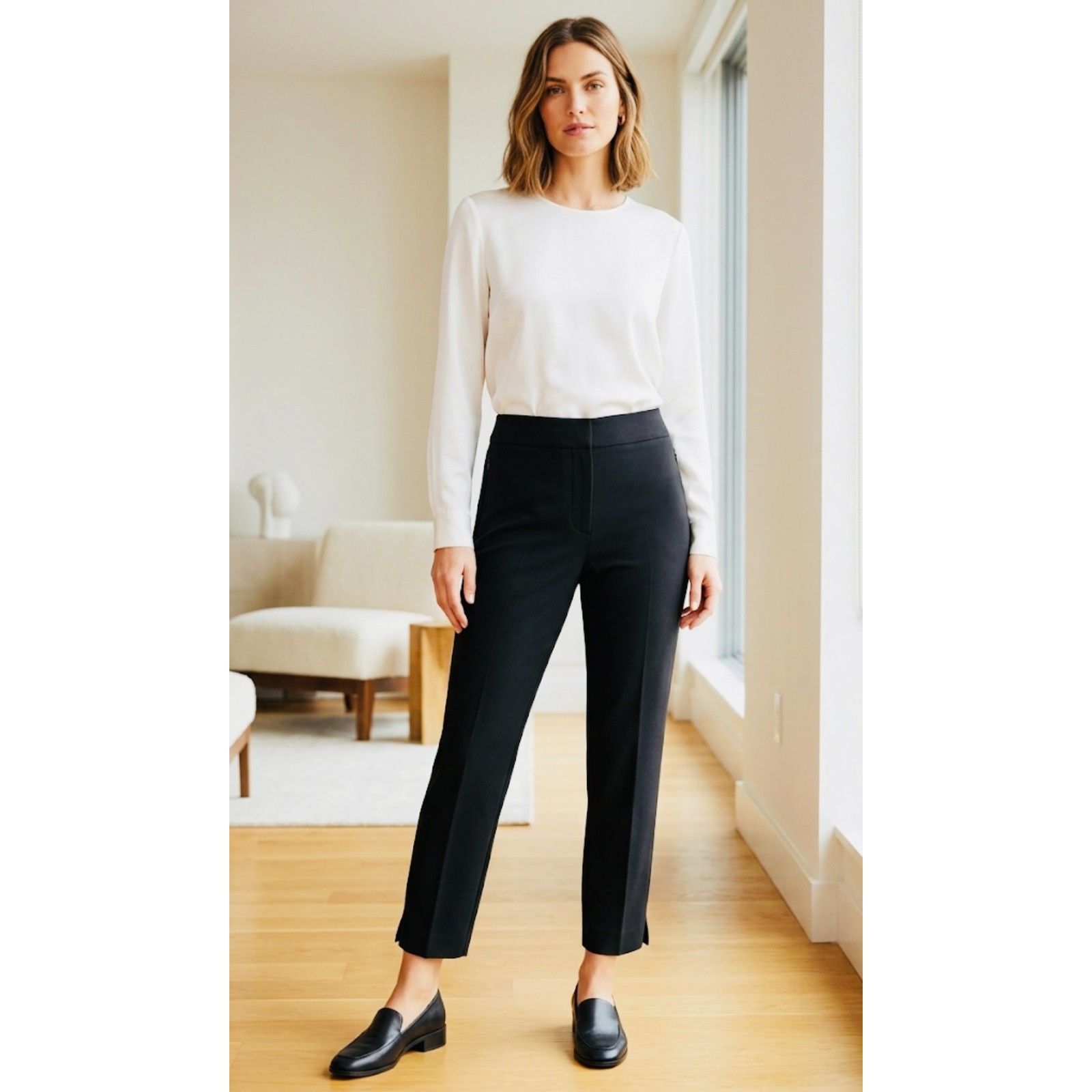 Kirkland Signature Womens Black Pants  Size Lg Gently Used